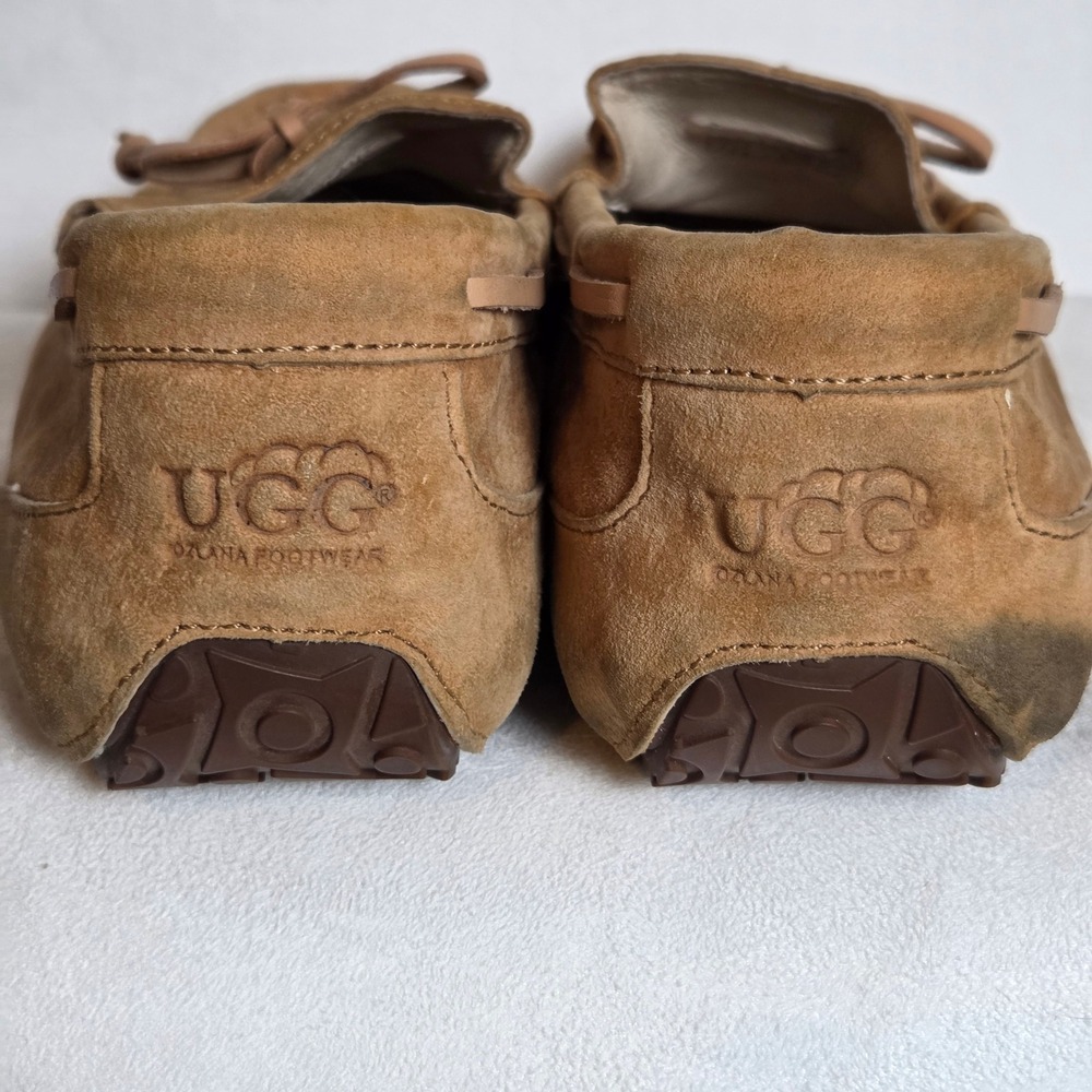 UGG Australian Ozlana Mens Tan Suede Loafers Driving Mocs Size 10 - Picture 9 of 11
